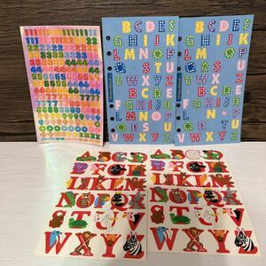 Sandylion Scrapbooking Sticker Sheets Alphabet Numbers Animals Vintage Crafting